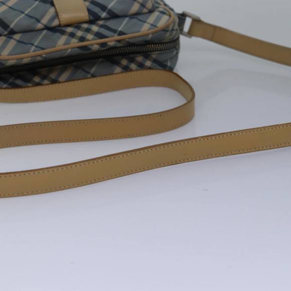 BURBERRY Nova Check Blue Label Shoulder Bag Nylon Blue Auth bs16102 - Picture 7 of 16